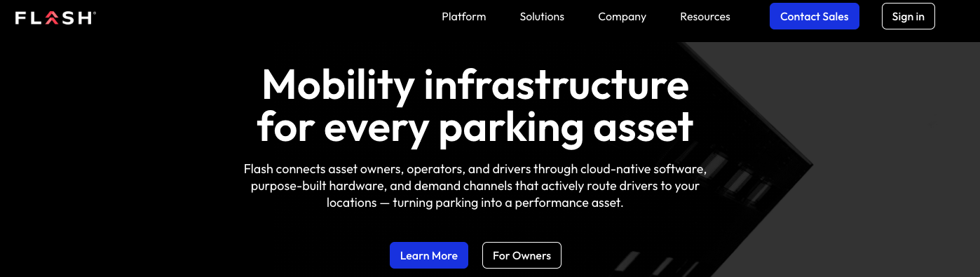 FlashParking website